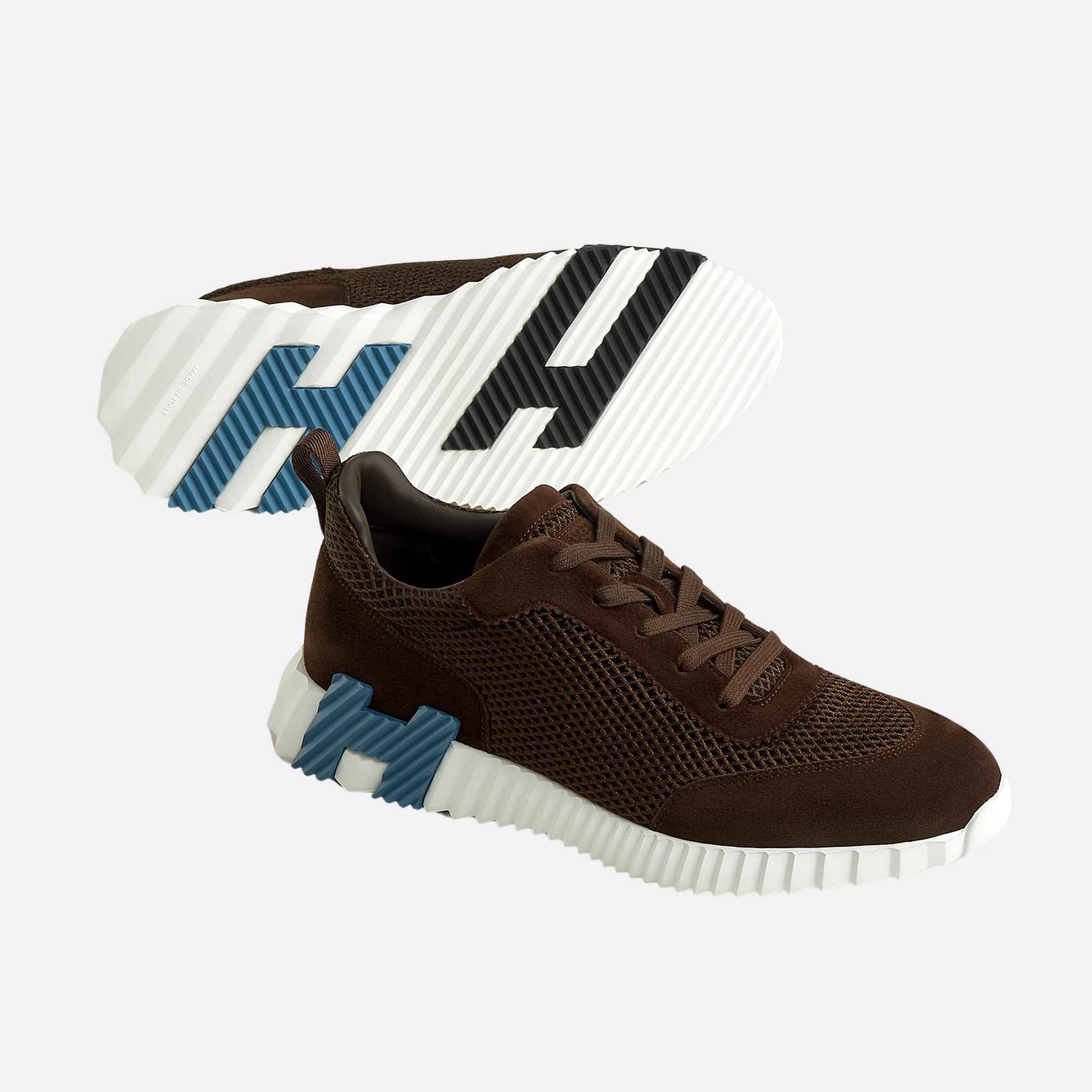 Bouncing Sneakers Graphic Mesh Suede Men - Image 10