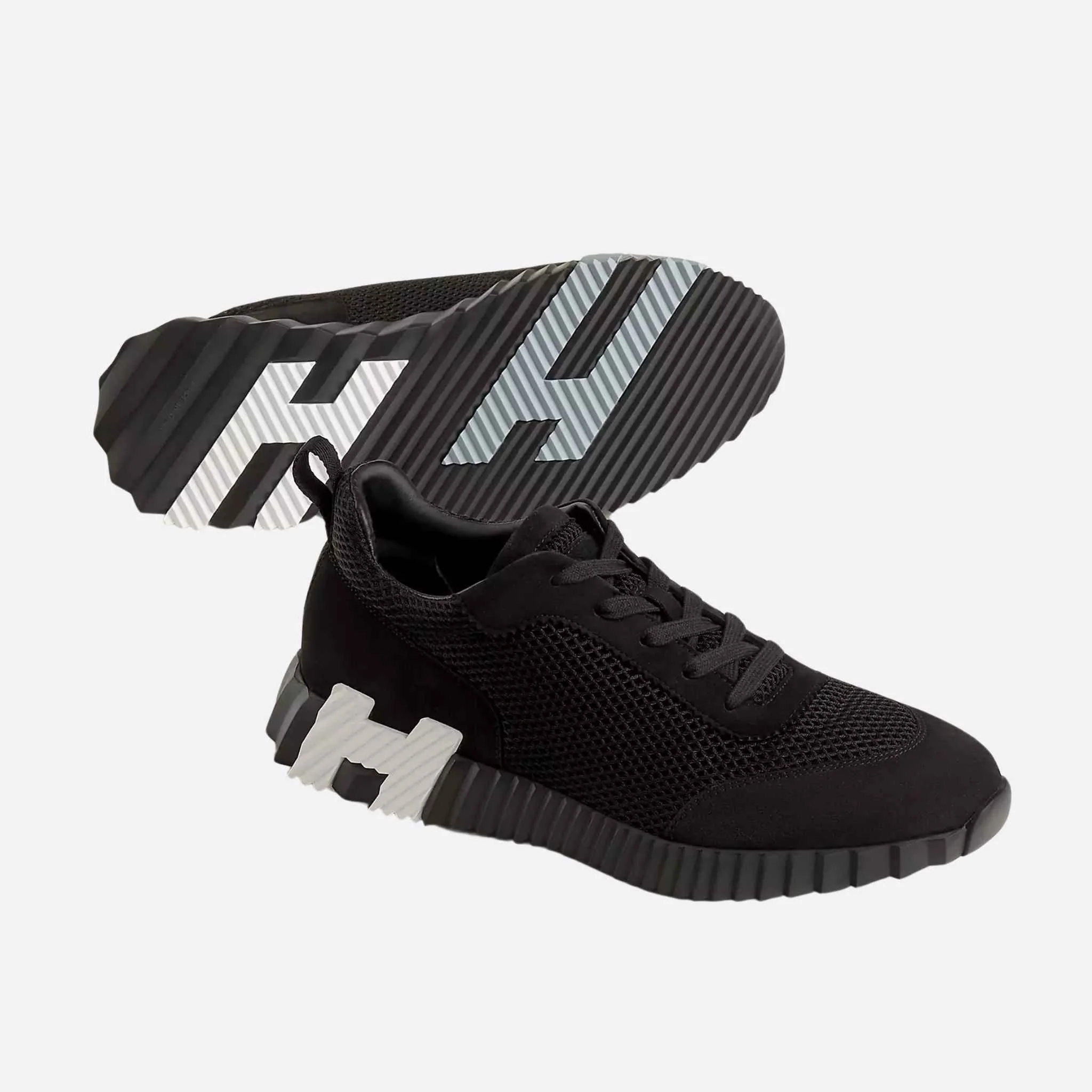 Bouncing Sneakers Graphic Mesh Suede Men - Image 4