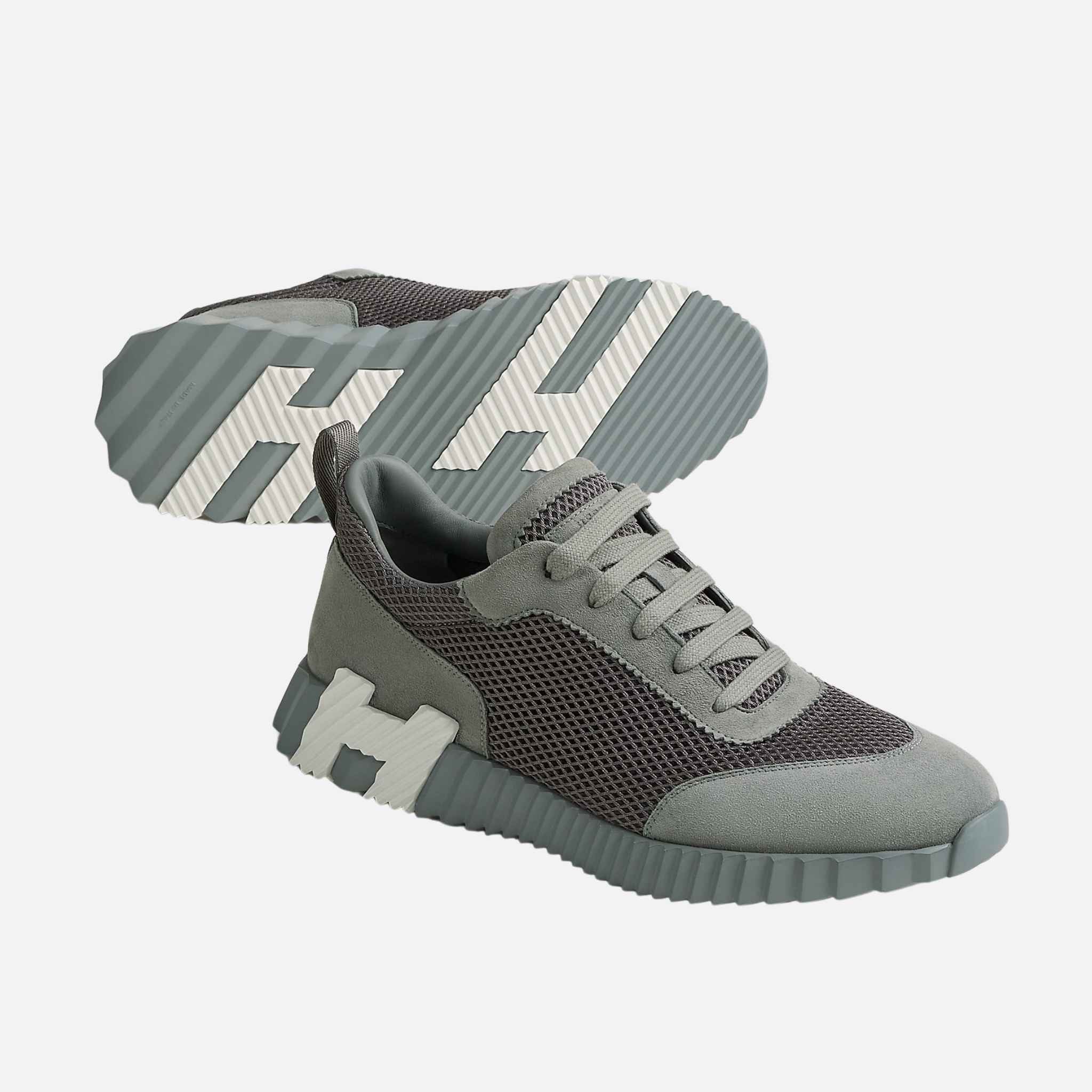 Bouncing Sneakers Graphic Mesh Suede Men - Image 7