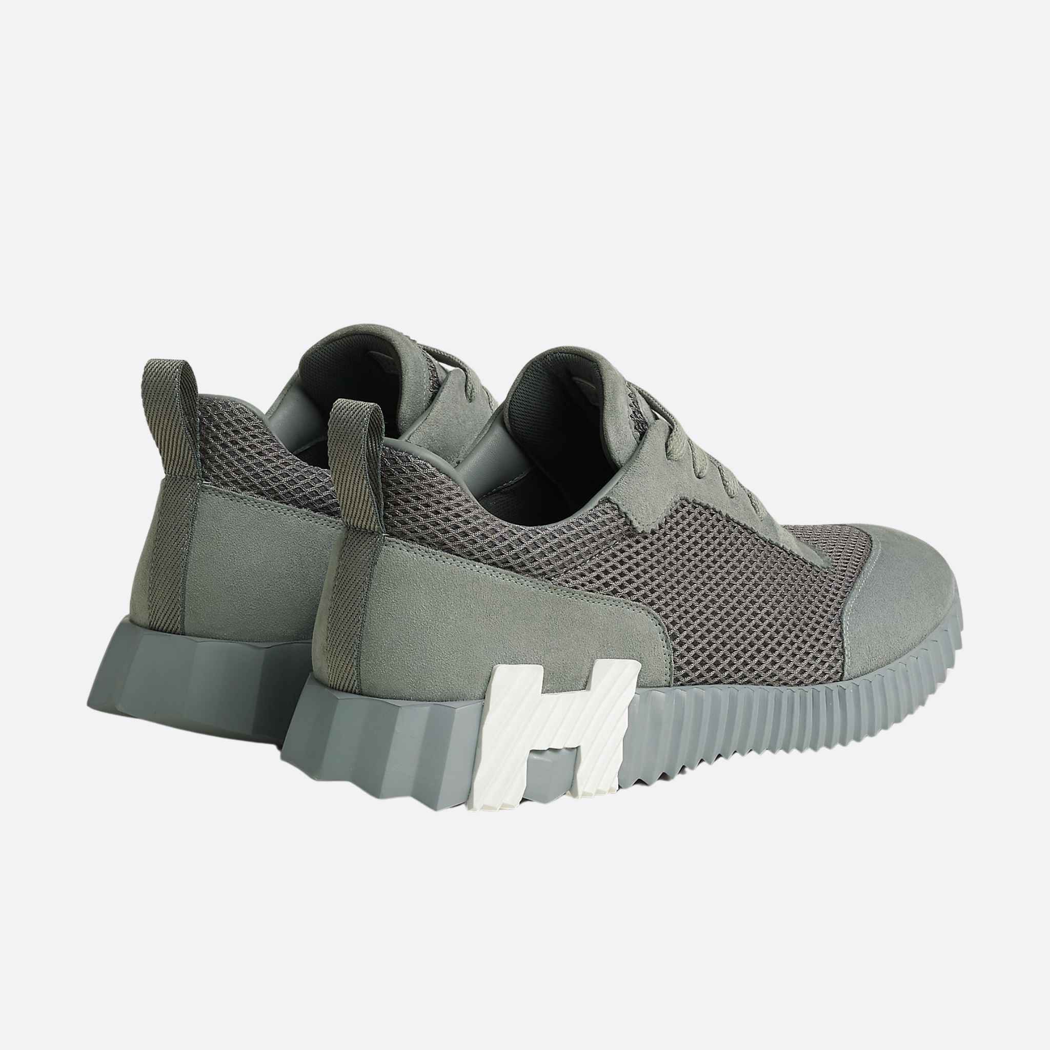 Bouncing Sneakers Graphic Mesh Suede Men - Image 9