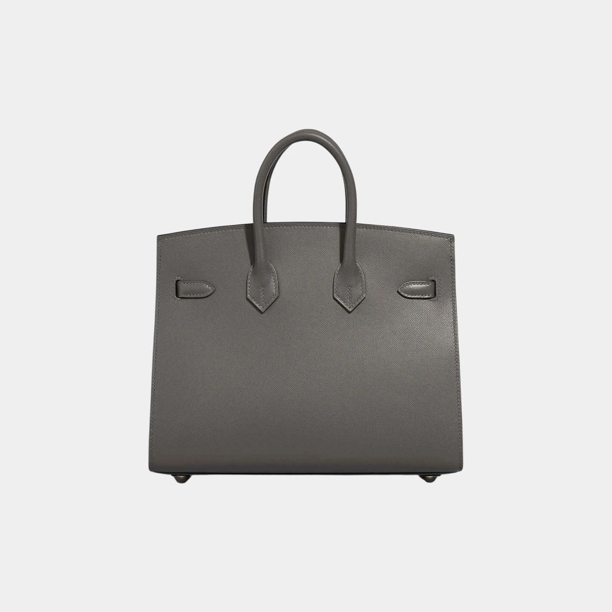Birkin 25 Madame Sellier Gris Meyer PHW - Image 3