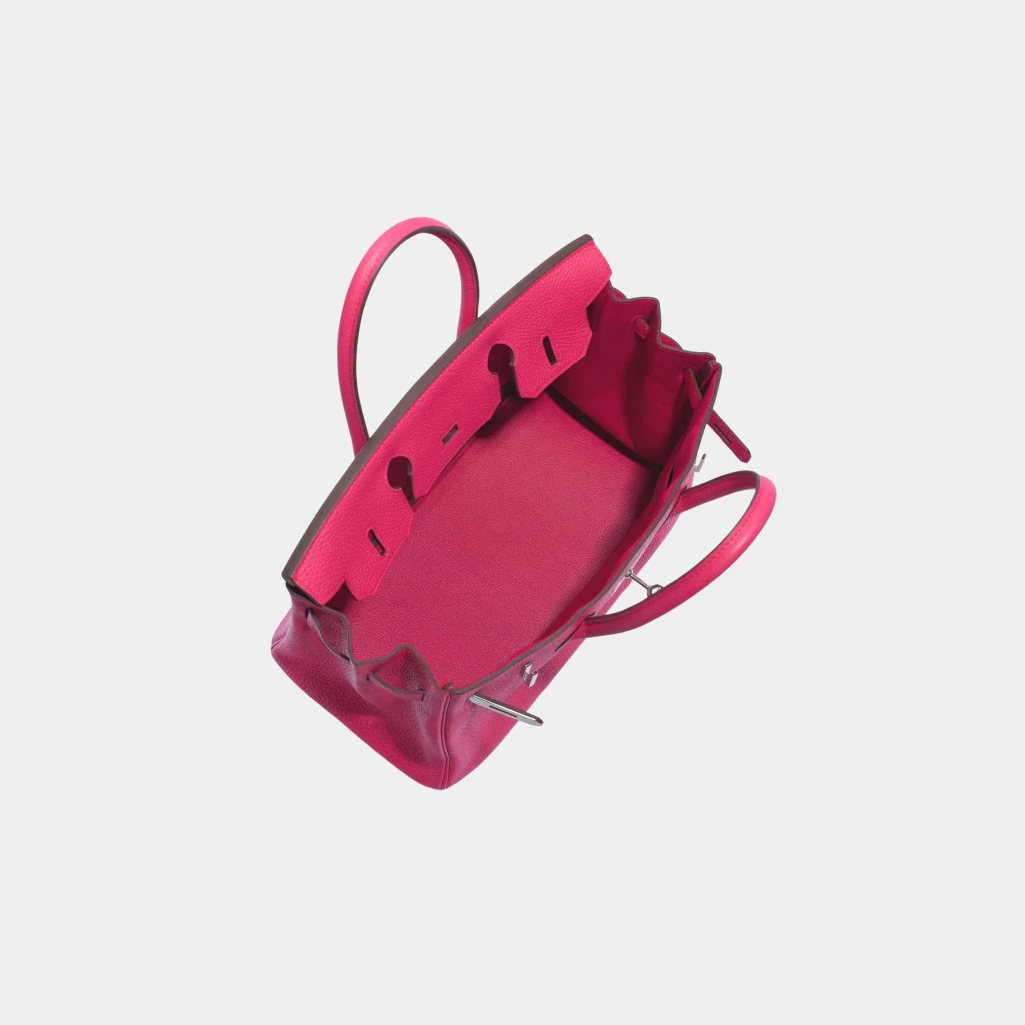 Birkin 30 Clemence Taurillon Rose Extreme PHW - Image 4