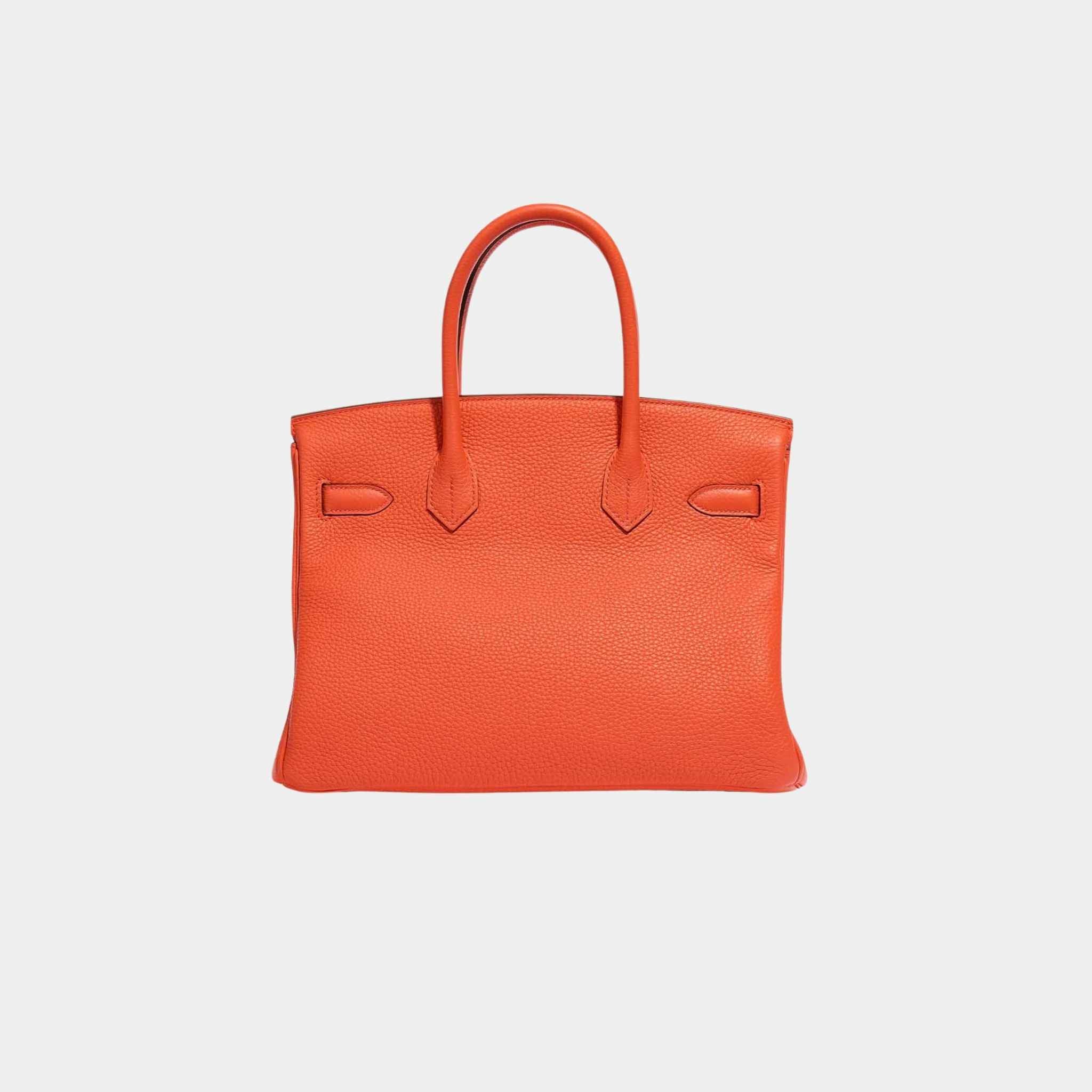 Birkin 30 Togo Orange Poppy PHW - Image 3