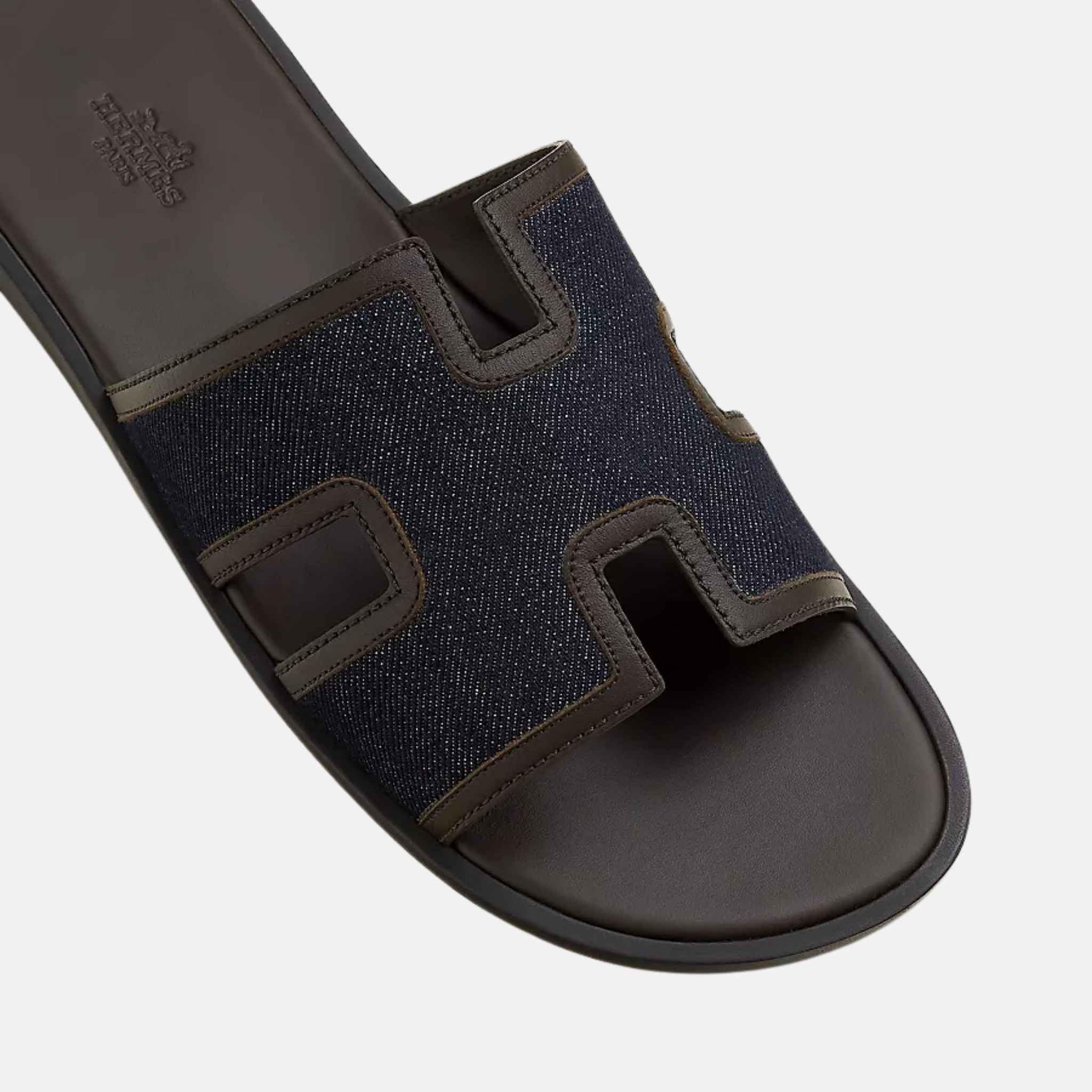 Izmir Sandal In Denim And Calfskin - Image 3