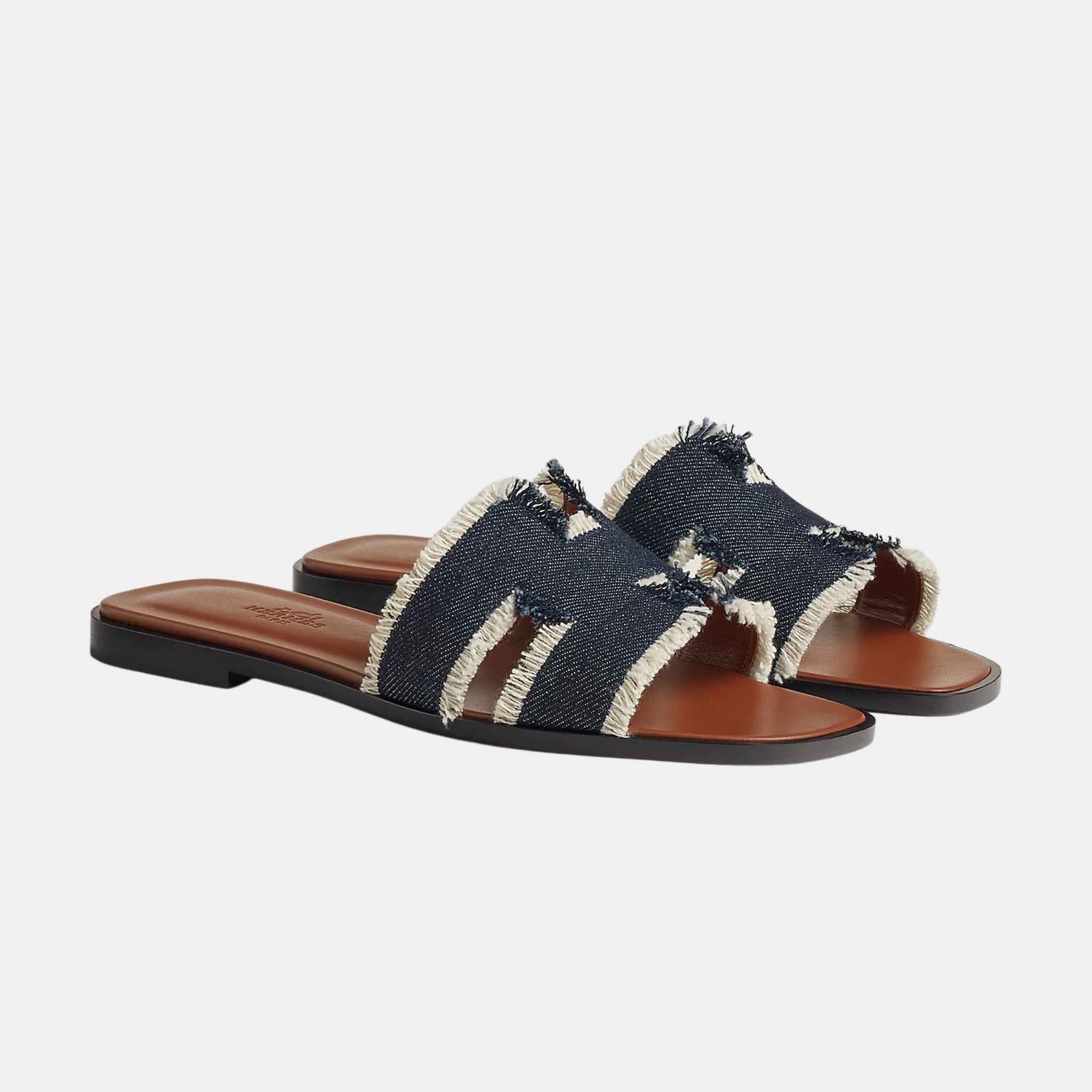 Oran Sandal Fringed Denim - Image 4