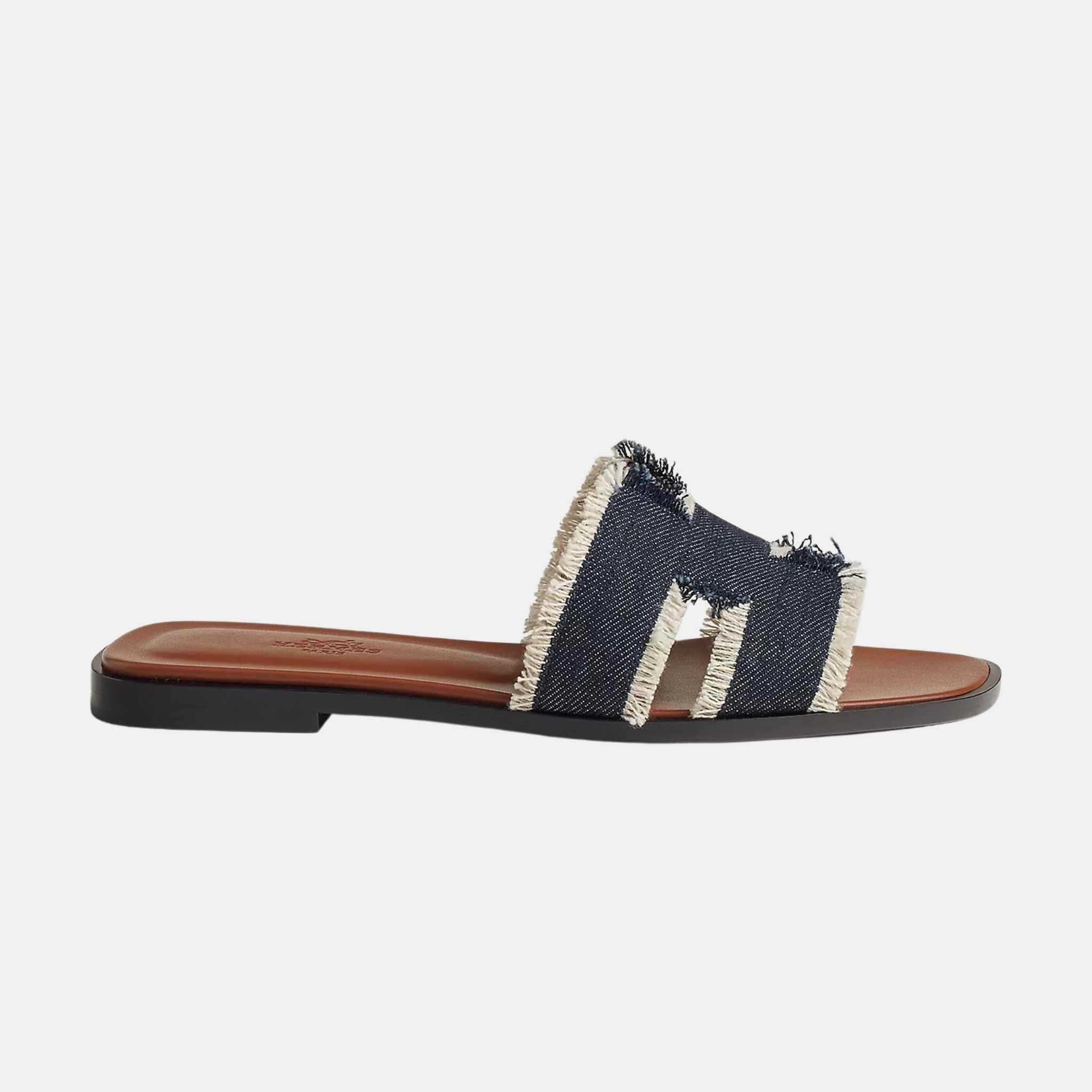 Oran Sandal Fringed Denim - Image 5