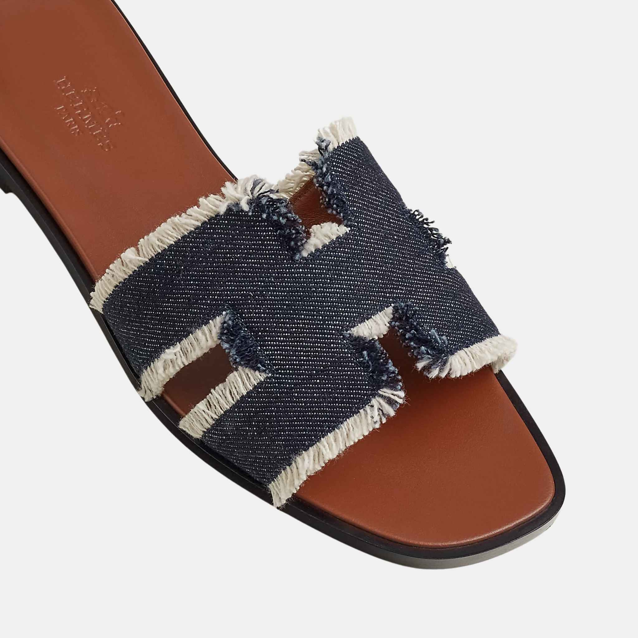 Oran Sandal Fringed Denim - Image 6